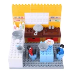 Goldkids HJ-35006A 87PCS Kitchen Series Rectangular Small Bucket DIY Assembly Blocks Toys for Children Gift