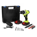 3 in 1 Multifunctional Cordless Electric Drill 48VF 25+3 3/8-Inch Chuck Impact Drill W/ 1/2pcs Battery