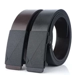 130cm TUSHI L13 Men Cow Leather Waist Belt Zinc Alloy Buckle Adjustable Durable Casual Belt