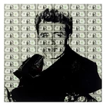 KARE DESIGN Skleněný obraz James Dean v dolarech 100 × 100 cm
