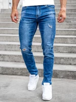 Tmavě modré pánské džíny regular fit Bolf K10006-1