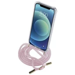 Kryt na mobil CellularLine Neck-Case s růžovou šňůrkou na krk na Apple iPhone 6/7/8/SE (2020) (NECKCASEIPH747P) priehľadný Kryt Cellularline Neck-Case