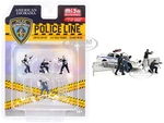 "Police Line" 6 piece Diecast Set (4 Figurines and 2 Accessories) Limited Edition to 4800 pieces Worldwide for 1/64 Scale Models by American Diorama