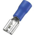 TRU COMPONENTS 745180 faston zásuvka  Šírka zástrčky: 4.8 mm Hrúbka konektora: 0.8 mm 180 ° čiastočne izolované modrá 10