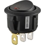 TRU COMPONENTS kolískový spínač TC-R13-208B2-02 RD 250 V/AC 10 A 1x vyp/zap  s aretáciou 1 ks