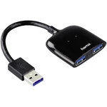Hama Mobil 2 porty USB 3.0 hub  čierna
