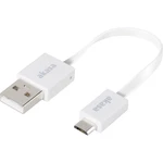 Akasa #####USB-Kabel USB 2.0 #####USB-A Stecker, #####USB-Micro-B Stecker 15.00 cm biela veľmi flexibilné, pozlátené kon