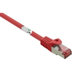 Renkforce RF-3432038 RJ45 sieťové káble, prepojovacie káble CAT 6 S/FTP 2.00 m červená s ochranou, pozlátené kontakty, s