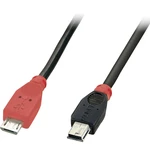 LINDY #####USB-Kabel USB 2.0 #####USB-Micro-B Stecker, #####USB-Mini-B Stecker 50.00 cm čierna s funkciou OTG