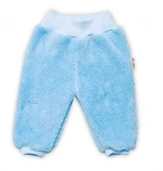 Baby Nellys Kojenecké chlupáčkové tepláčky Cute Bunny - modré, vel. 62 (2-3m)