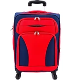 Cestovní textilní kufr na čtyřech kolečkách Agrado (M) 80l - modrá/červená
