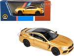 BMW M8 Coupe Ceylon Gold Metallic with Black Top 1/64 Diecast Model Car by Paragon Models