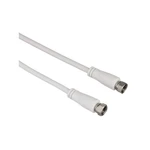 Koaxiálny kábel Hama 10m, F-konektory (122437) biely anténní koaxiální kabel • vhodný pro přenos audiovizuálního a televizního signálu • koncovka 2× F