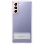Kryt na mobil Samsung Clear Standing na Galaxy S21 5G (EF-JG991CTEGWW) priehľadný ochranný zadný kryt • pre Samsung Galaxy S21 5G • pevný PC materiál 