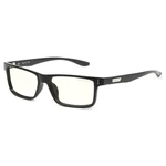 Kancelárske okuliare GUNNAR Vertex Onyx, čirá skla (VER-00109) čierne kancelárske okuliare • 0,2 dioptrie • číra farba skiel • čierne obrúčky • veľkos