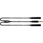 Y kabel Cordial CFY 0,3 PGG [1x jack zástrčka 6,3 mm - 2x jack zásuvka 6,3 mm], 30.00 cm, černá