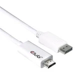 DisplayPort / HDMI kabel club3D [1x zástrčka DisplayPort - 1x HDMI zástrčka] bílá 3.00 m