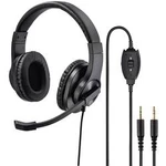 Headset k PC jack 3,5 mm stereo, na kabel Hama HS-P300 na uši černá