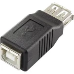 USB adaptér Renkforce 1x USB 2.0 zásuvka ⇔ 1x USB 2.0 zásuvka B, černá, pozlacený