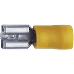 Faston zásuvka Klauke 750 6.3 mm x 0.8 mm, 180 °, částečná izolace, žlutá, 1 ks