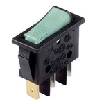 Osvětlený kolébkový spínač B116C1E00000, 1x vyp/zap, 250 V/AC, 16 A, zelená/černá