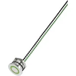 Piezo tlačítko, 24 V DC/AC, 0,2 A, IP 68, PS223P10Y01G24T, zelená LED, ploché