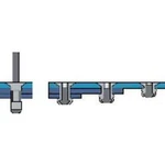 Bralo Hlava nýtu MULTIGRIP hliník/ocel se zápustnou hlavou v rozsahu 120° 12 mm Hliník / ocel 250 ks