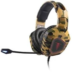 Berserker Gaming ARMY THOR herní headset na kabel, stereo přes uši, jack 3,5 mm, s USB, černá, oranžová, zelená
