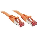 Síťový kabel RJ45 LINDY 47806, CAT 6, S/FTP, 0.50 m, oranžová