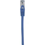 Síťový kabel RJ45 Basetech BT-1715448, CAT 6A, S/FTP, 15.00 cm, modrá