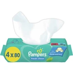 Pampers Fresh Clean vlhčené čisticí ubrousky pro děti pro citlivou pokožku 4x80 ks