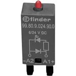 Finder zasúvací modul s diódou S nulovou diódou, s LED diódou 99.80.9.024.90.0 Farby svetla (LED svietidlo): červená Vho