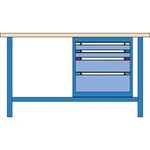 Thur-Metall 86547333 Pracovný stôl (š x v x h) 2000 x 840 x 700 mm