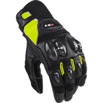 Pánské moto rukavice LS2 Spark 2 Leather Black H-V  černá/fluo žlutá  M
