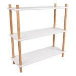 Biely regál s bambusovými nohami Leitmotiv Cabinet Simplicity, 80 x 82.5 cm Biely regál s bambusovými nohami Leitmotiv Cabinet Simplicity, 80 x 82.5 cm