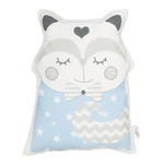 Modrý detský vankúšik s prímesou bavlny Mike & Co. NEW YORK Pillow Toy Smart Cat, 23 x 33 cm
