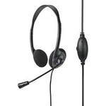 Headset k PC s USB na kabel Renkforce RF-HS-150 na uši černá