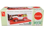 Collectible Display Show Case with Red Display Base and 4 "Coca-Cola" Display Backdrops for 1/24-1/25 Scale Model Cars and Model Kits by AMT