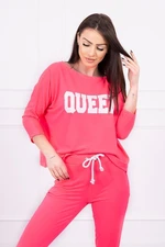 Set with pink neon print Queen