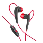 SBS sportos fülhallgató fülbe mikrofonnal, piros