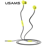 Stereo Headset USAMS Ewave 3.5 mm jack konnektorral, Black