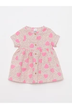 LC Waikiki Crew Neck Short Sleeve Printed Cotton Baby Girl Dress