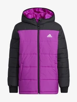 adidas Performance Black-Pink Girls' Quilted Jacket - unisex