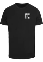 Black T-shirt Never On Time