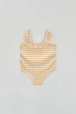 Dagi Yellow Striped Halterneck Swimwear