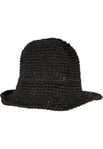 Braid Bast Bucket Hat Black