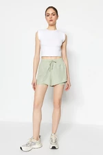 Trendyol Mint Parachute Fabric 2-layer Sports Shorts