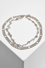 Vrstvený náhrdelník - stříbrné barvy