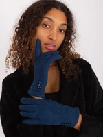 Tmavě modré zateplené dámské rukavice
