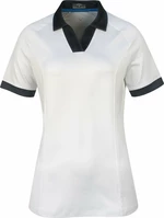 Callaway Womens Short Sleeve V-Placket Colourblock Polo Brilliant White XL Camiseta polo